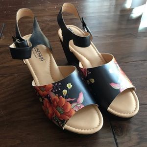 Anuschka Sling back leather heel sandals